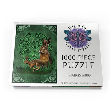 Darstellung des Puzzle Motivs Celtic Hare 1000 Puzzle Schachtel Ansicht3