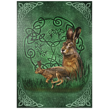 Darstellung des Puzzle Motivs puzzleplate Celtic Hare 1000 Puzzle