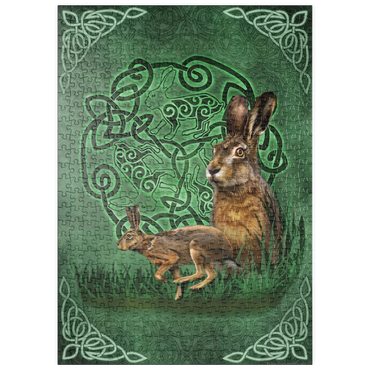 Darstellung des Puzzle Motivs puzzleplate Celtic Hare 500 Puzzle