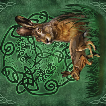 Darstellung des Puzzle Motivs Celtic Hare 500 Puzzle 3D Modell
