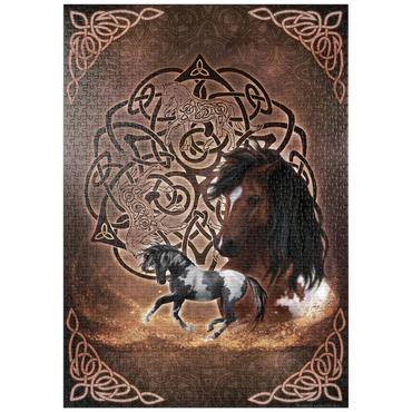 Darstellung des Puzzle Motivs puzzleplate Celtic Horse 1000 Puzzle