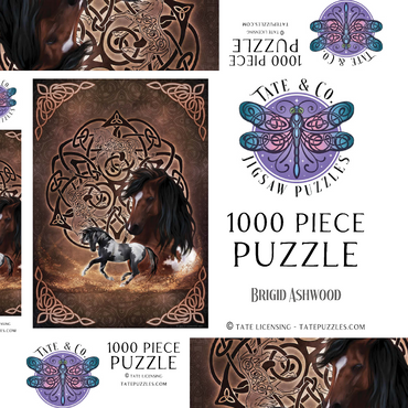 Darstellung des Puzzle Motivs Celtic Horse 1000 Puzzle Schachtel 3D Modell