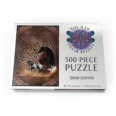 Darstellung des Puzzle Motivs Celtic Horse 500 Puzzle Schachtel Ansicht3