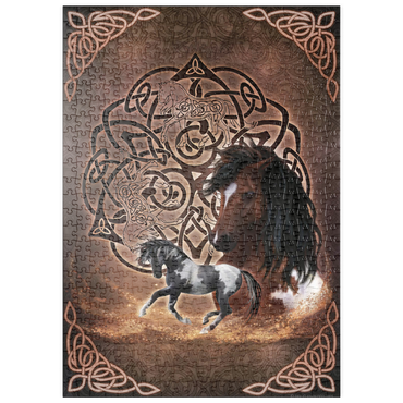 Darstellung des Puzzle Motivs puzzleplate Celtic Horse 500 Puzzle