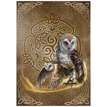 Darstellung des Puzzle Motivs puzzleplate Celtic Owl 1000 Puzzle