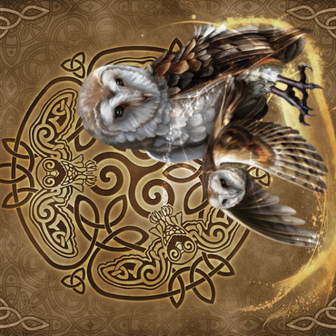 Darstellung des Puzzle Motivs Celtic Owl 1000 Puzzle 3D Modell