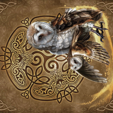 Darstellung des Puzzle Motivs Celtic Owl 500 Puzzle 3D Modell