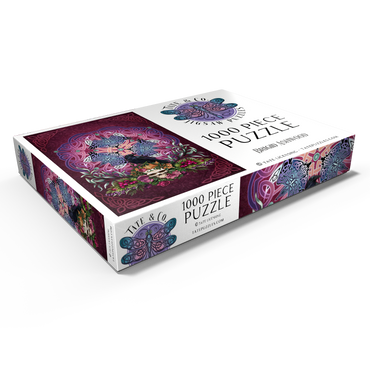 Darstellung des Puzzle Motivs Celtic Morrigan's Raven 1000 Puzzle Schachtel Ansicht1
