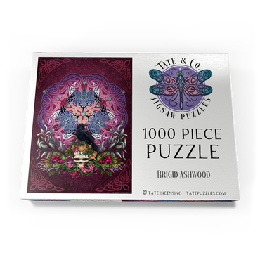 Darstellung des Puzzle Motivs Celtic Morrigan's Raven 1000 Puzzle Schachtel Ansicht3