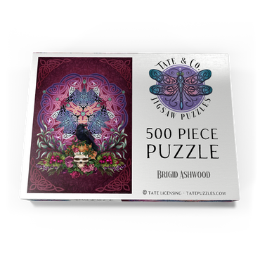 Darstellung des Puzzle Motivs Celtic Morrigan's Raven 500 Puzzle Schachtel Ansicht3