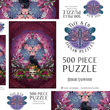 Darstellung des Puzzle Motivs Celtic Morrigan's Raven 500 Puzzle Schachtel 3D Modell