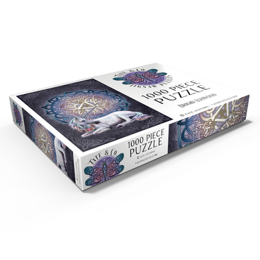 Darstellung des Puzzle Motivs Celtic Unicorn 1000 Puzzle Schachtel Ansicht1