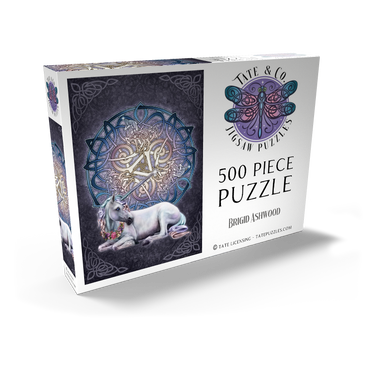 Darstellung des Puzzle Motivs Celtic Unicorn 500 Puzzle Schachtel Ansicht2