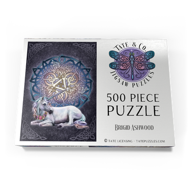Darstellung des Puzzle Motivs Celtic Unicorn 500 Puzzle Schachtel Ansicht3