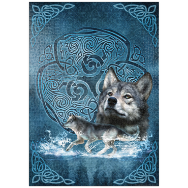 Darstellung des Puzzle Motivs puzzleplate Celtic Wolf 1000 Puzzle