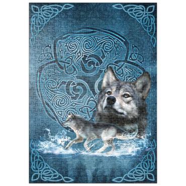 Darstellung des Puzzle Motivs puzzleplate Celtic Wolf 500 Puzzle