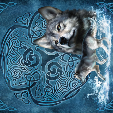 Darstellung des Puzzle Motivs Celtic Wolf 500 Puzzle 3D Modell