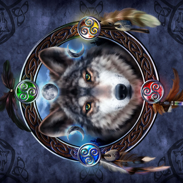 Darstellung des Puzzle Motivs Celtic Wolf Guide 1000 Puzzle 3D Modell