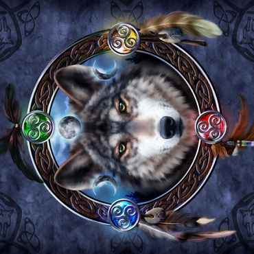 Darstellung des Puzzle Motivs Celtic Wolf Guide 500 Puzzle 3D Modell