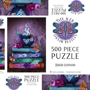 Darstellung des Puzzle Motivs Witch's Brew 500 Puzzle Schachtel 3D Modell