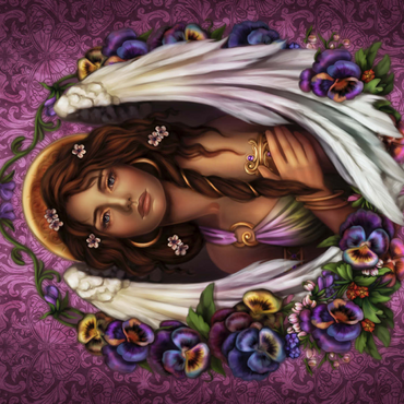 Darstellung des Puzzle Motivs Pansy Angel 1000 Puzzle 3D Modell