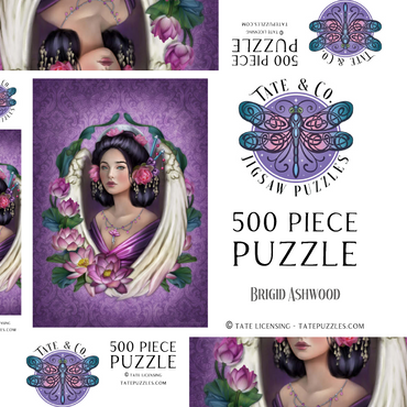 Darstellung des Puzzle Motivs Lotus Angel 500 Puzzle Schachtel 3D Modell