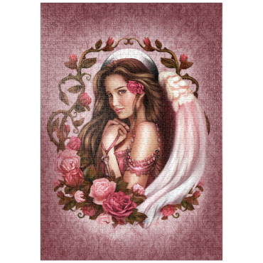 Darstellung des Puzzle Motivs puzzleplate Rose Angel 1000 Puzzle