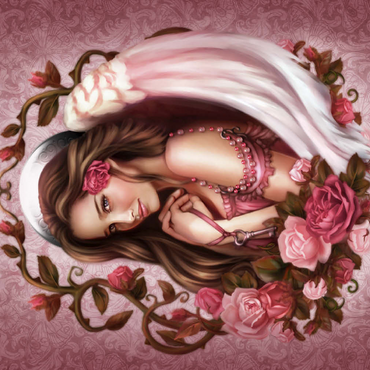 Darstellung des Puzzle Motivs Rose Angel 500 Puzzle 3D Modell