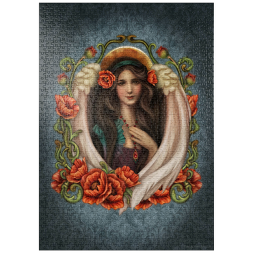 Darstellung des Puzzle Motivs puzzleplate Poppy Angel 1000 Puzzle