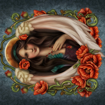 Darstellung des Puzzle Motivs Poppy Angel 1000 Puzzle 3D Modell