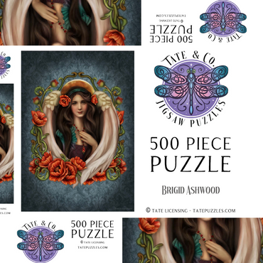 Darstellung des Puzzle Motivs Poppy Angel 500 Puzzle Schachtel 3D Modell