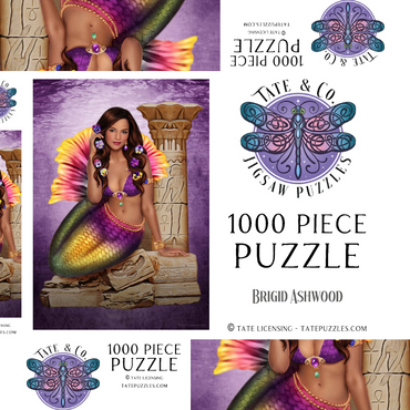 Darstellung des Puzzle Motivs Ancient Ruins Mermaid 1000 Puzzle Schachtel 3D Modell