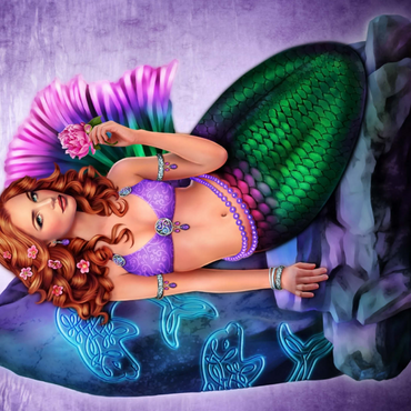 Darstellung des Puzzle Motivs Celtic Stone Mermaid 1000 Puzzle 3D Modell