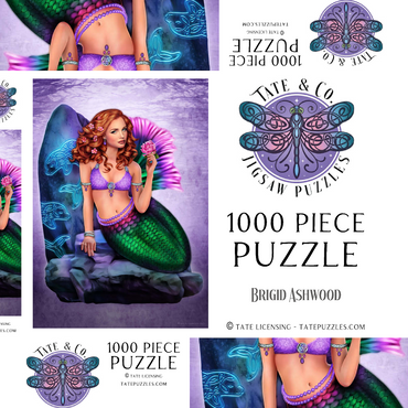 Darstellung des Puzzle Motivs Celtic Stone Mermaid 1000 Puzzle Schachtel 3D Modell