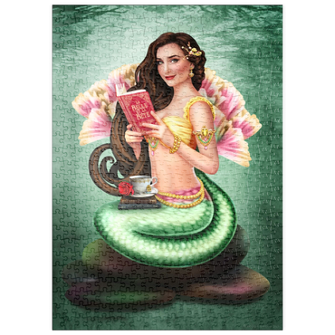 Darstellung des Puzzle Motivs puzzleplate Book Lover Mermaid 500 Puzzle