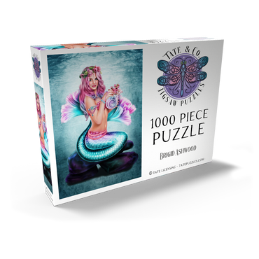 Darstellung des Puzzle Motivs Spring Flowers Mermaid 1000 Puzzle Schachtel Ansicht2