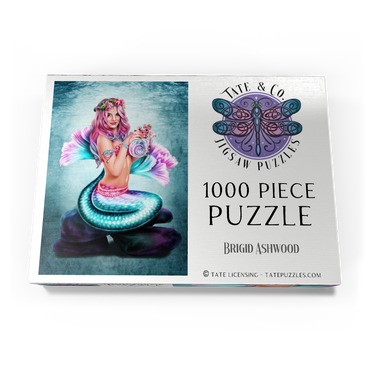 Darstellung des Puzzle Motivs Spring Flowers Mermaid 1000 Puzzle Schachtel Ansicht3