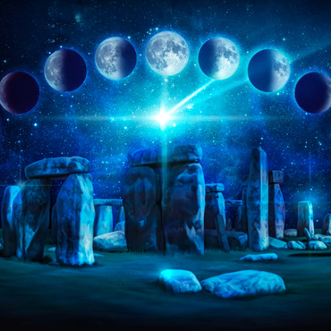 Darstellung des Puzzle Motivs Stonehenge - Brigid Ashwood 1000 Puzzle 3D Modell