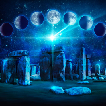 Darstellung des Puzzle Motivs Stonehenge - Brigid Ashwood 500 Puzzle 3D Modell