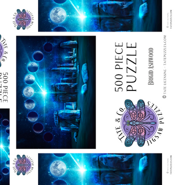 Darstellung des Puzzle Motivs Stonehenge - Brigid Ashwood 500 Puzzle Schachtel 3D Modell