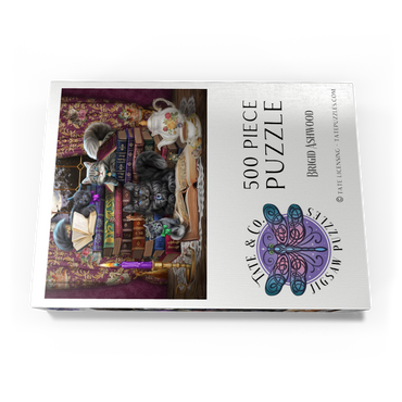 Darstellung des Puzzle Motivs Märchenhafte Katzen - Brigid Ashwood 500 Puzzle Schachtel Ansicht3