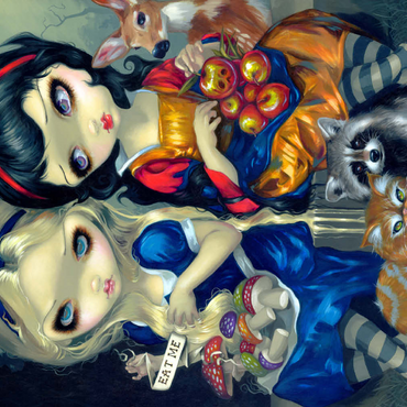 Darstellung des Puzzle Motivs Alice and Snow White 500 Puzzle 3D Modell