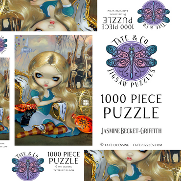 Darstellung des Puzzle Motivs Alice in a Dali Dream 1000 Puzzle Schachtel 3D Modell