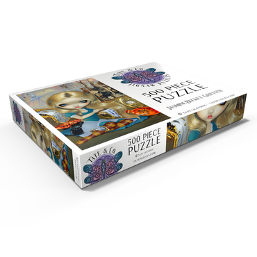 Darstellung des Puzzle Motivs Alice in a Dali Dream 500 Puzzle Schachtel Ansicht1