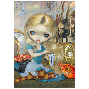 Darstellung des Puzzle Motivs puzzleplate Alice in a Dali Dream 500 Puzzle