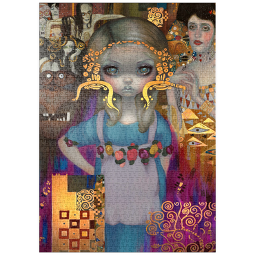 Darstellung des Puzzle Motivs puzzleplate Alice in a Klimt Dream 1000 Puzzle