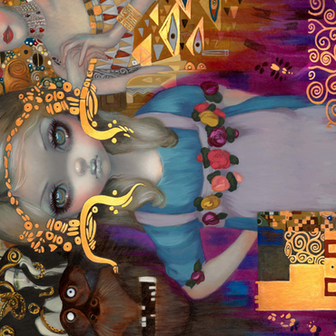 Darstellung des Puzzle Motivs Alice in a Klimt Dream 1000 Puzzle 3D Modell