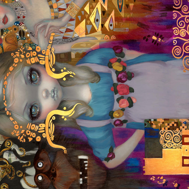 Darstellung des Puzzle Motivs Alice in a Klimt Dream 500 Puzzle 3D Modell