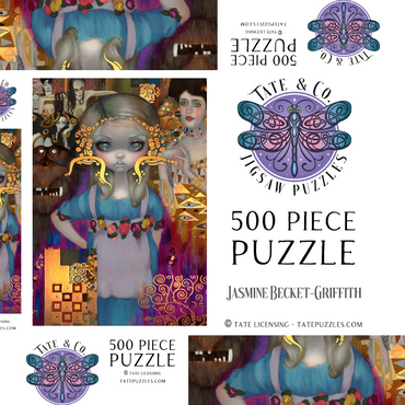 Darstellung des Puzzle Motivs Alice in a Klimt Dream 500 Puzzle Schachtel 3D Modell