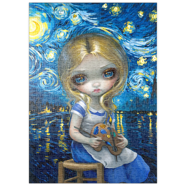 Darstellung des Puzzle Motivs puzzleplate Alice in a Van Gogh Nocturne 500 Puzzle